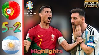 Portugal vs Argentina 52  Ronaldo vs Messi •EURO Qualifiers Imajinary 2024 [upl. by Hisbe984]