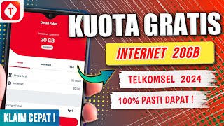 🟢 Klaim Cepat Kuota Gratis 20 GB  Cara Mendapatkan Kuota Telkomsel Gratis 2024 [upl. by Htrow]