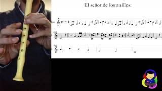 El Señor de los anillos  Tutorial Flauta Dulce [upl. by Ymer838]