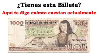 Billete de 1000 Pesos Mexicanos El primer impreso por el Banco de Mexico Este es su valor actual [upl. by Alimak338]