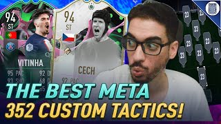 THE BEST META 352 FORMATION amp CUSTOM TACTICS FOR FIFA 23 ULTIMATE TEAM [upl. by Junius700]