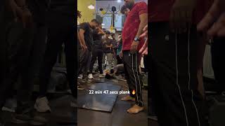 Gym plank for 22 mins at competition siddhihealthclub viral trend shorts fitness [upl. by Aihsekram454]