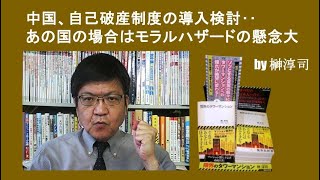 中国、自己破産制度の導入検討‥あの国の場合はモラルハザードの懸念大 by榊淳司 [upl. by Egnalos651]