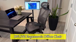 Review DFLIVE Ergonomic Office Chair [upl. by Nehtanhoj274]