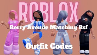 Roblox Berry Avenue Matching Bsf Outfit Codes Clothes Vlogmas Day 9 [upl. by Dorice]