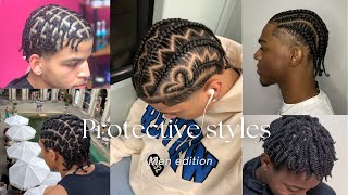 🔥5 Stylish Protective Hairstyles for Men with 4C Hair  Trendy Compilation 2024🔥 [upl. by Simdars]