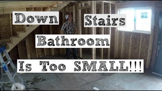 The DownStairs Bathroom Is Too SMALL Finished Stairs [upl. by Ylam]