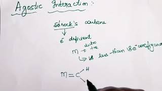 Agostic interaction agostic interaction in schrock carbene Organometallic chemistry MSc chemistry [upl. by Waylon]