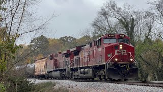 CP AC4400CWM 8105 Leads CSX Ethanol B63130 on 11124 [upl. by Ximenez]