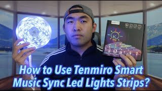 How to Use Tenmiro Smart Music Sync Led Lights Strips [upl. by Nolasba523]