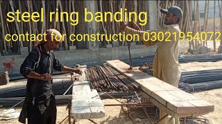 Steel ring cuting amp banding daily construction [upl. by Waltner]