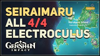 All 4 Seiraimaru Electroculus Locations Genshin Impact [upl. by Yblok]