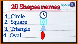 Learn 20 Shapes name with pictures in English Shapes vocabulary geometric shape names 2D 3 D shape [upl. by Nerraj]