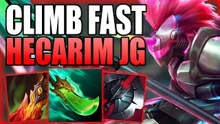 HOW TO USE HECARIM JUNGLE IN ORDER TO CLIMB OUT OF LOW ELO QUICKLY Gameplay Guide League of Legends [upl. by Adnuahsor]