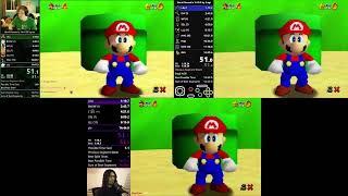 SM64  TOP 3 16 Star runs comparison 02202024 [upl. by Anelas]