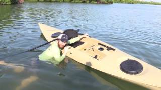 How To ReEnter A Kayak In Deep Water Standard amp Trick Method [upl. by Gona]