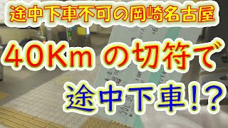 【岡崎→名古屋】40Kmの切符で途中下車をする方法があった [upl. by Oringas176]