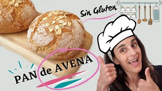 😃👍 PAN DE AVENA SIN GLUTEN 💚 Saludable y Casero Receta en panificadora o en horno sin huevo [upl. by Stanislaw]