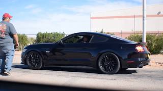 Nitrous 50 Mustang VS Roush Supercharged 50 Hellanor Round 1 win [upl. by Weihs890]