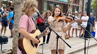 Crowd STOPS for AMAZING Street Performance  Stand By Me  Karolina Protsenko amp Oscar Stembridge [upl. by Llatsyrc462]