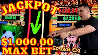 1000 Max Bet Bonus On Dragon Link Slot Machine [upl. by Noelopan671]