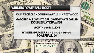 10 million Powerball Double Play winner sold at Oldham County gas station [upl. by Leuqar]