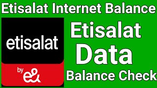 How do I check my remaining data on Etisalat  Etisalat Data balance Check Code [upl. by Ranit]