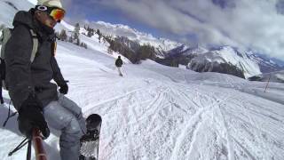 Switzerland 2015 Snowboarding Day 2 Klosters Parsenn [upl. by Lexy]