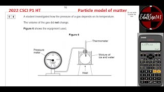 AQA GCSE 2022 Paper 1 Q4 Combined Science Higher Tier Past paper Questions Particle Model of Matter [upl. by Naima]