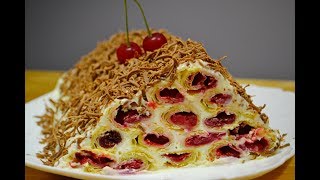 Сметанный Торт с Вишней quotМонастырская Избаquot Cake with Cherry [upl. by Loss]