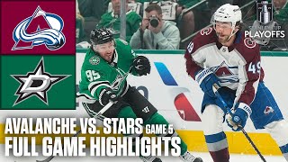 2nd Round Colorado Avalanche vs Dallas Stars Game 5  Full Game Highlights [upl. by Ailuy]