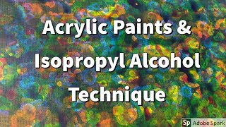 Acrylic Paints and Isopropyl Alcohol Techniques  Rubbing Alcohol  Backgrounds [upl. by Allison]