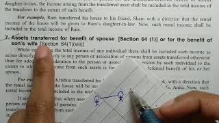 Pary2 Aggregation of incomes Deemed incomes and clubbing of incomes Direct Tax Laws [upl. by Atinhoj]