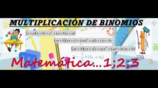 MULTIPLICACIÓN DE BINOMIOS 1 [upl. by Platon]