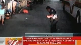 BT Hinihinalang notoryus na magnanakaw nakipagbarilan sa pulisya [upl. by Pena]