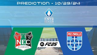 NEC Nijmegen vs PEC Zwolle  Prediction  202425 KNVB Beker  EA FC 25 [upl. by Anilah556]