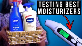 Testing Best Body Lotion For Dry Skin with Moisture Meter Koon Sa Body Lotion Le Nivea Body Lotion [upl. by Hough]