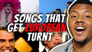 AMERICAN REACTS To Songs that get europeans turnt [upl. by Onida]