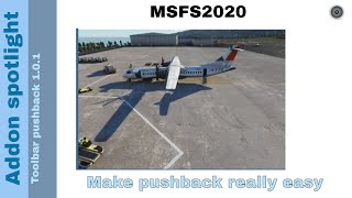 Flight Simulator 2020  Addon spotlight  Toolbar Pushback [upl. by Newob]