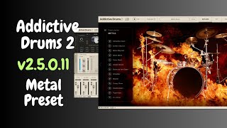 Addictive Drums 2 v25011  Metal Preset  No Talk [upl. by Osber]