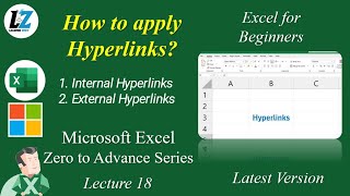 18 Internal amp External Hyperlinks  MS Excel Free Course in UrduHindi excel learning teacher [upl. by Dang]