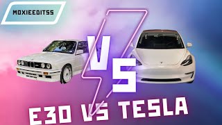 Tesla Vs E30 Drift Drift Edit [upl. by Batruk]