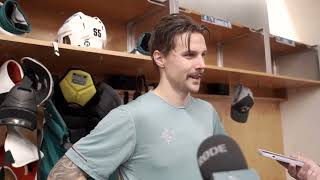 Pregame Media Availability Erik Karlsson 11322 vs Panthers [upl. by Leirol]