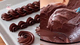 Simple Chocolate Buttercream Frosting  no powdered sugar no cream no condensed milkSubtitle on [upl. by Eikin]