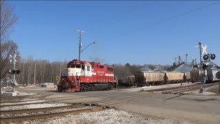 TRRS 322 Marquette Rail Building Grain Train at MAC in Newaygo MI [upl. by Naanac]