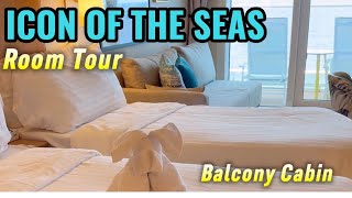 ICON OF THE SEAS ROOM TOUR BALCONY OCEAN VIEW [upl. by Landbert512]