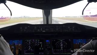 Boeing 787900 Cockpit TakeoffLanding [upl. by Lorolla]