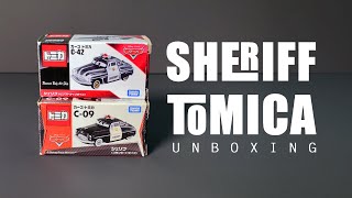 Tomica Sheriff Standard and Pin Stripe Type Unboxing  ASMR [upl. by Etnaed]