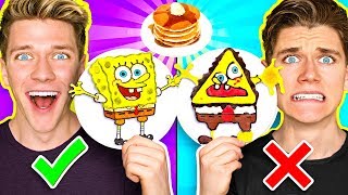 PANCAKE ART CHALLENGE 3 Learn How To Make Spongebob Star Wars Jedi amp Wonder Woman DIY Pancake [upl. by Sankaran]