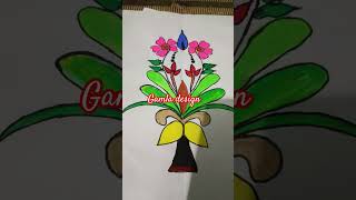 Phool wala drawing gamla design paper design [upl. by Odnama]